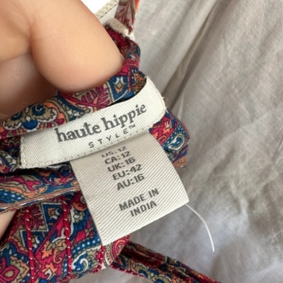 New! Haute Hippie Patchwork Print Maxi Dress - Picture 4 of 8